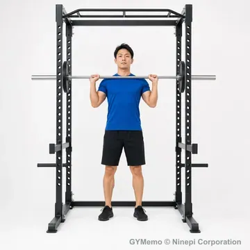 バーベルショルダープレスの開始姿勢
