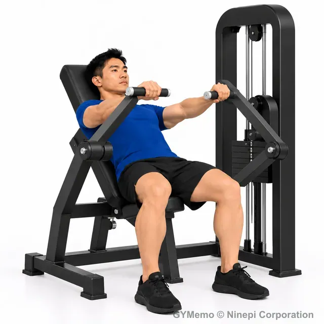 デクライン・マシンチェストプレスの動作