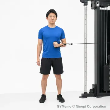 インターナルローテーションの開始姿勢