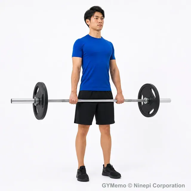 ルーマニアンデッドリフトの開始姿勢