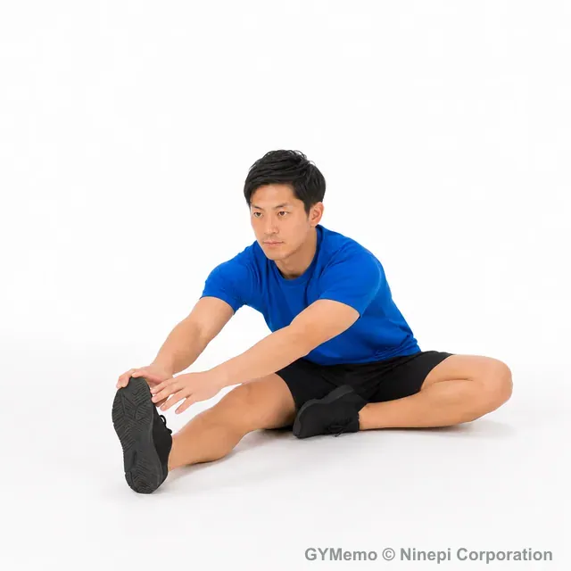 ハムストリングのストレッチの動作